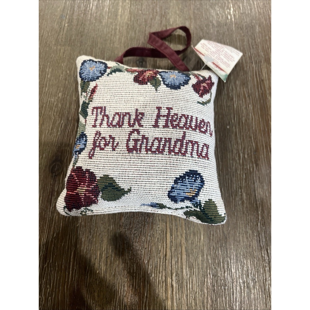 Tapestry Pillow Door Hanger Floral Maroon Green Cottage Core Vintage Home Decor
